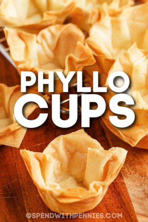 Filling Appetizers, Philo Cups, Brie Phyllo Cups, Brie Phyllo, Phyllo Appetizers, Savory Apps, Philo Dough, Cheese Shrimp, Cheesecake Pies