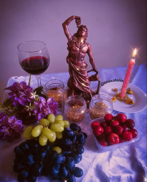 Dionysus Altar Ideas, Children Of Dionysus Aesthetic, Dionysus Offerings, Dionysus Worship, Cult Of Dionysus Aesthetic, Dionysus Altar, Dionysus And Ariadne, Children Of Dionysus, Dionysus Art