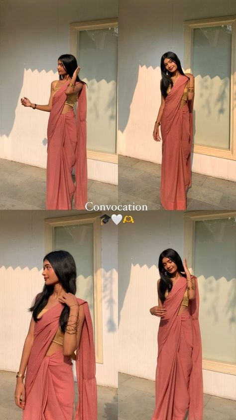 Farewell Sarees, Saree Pose, Hoco Hair Ideas Updo Hairstyle, Saree Poses, Updo Hairstyle, Saree Photoshoot, Self Portrait Poses, Friend Poses Photography, Desi Fashion Casual