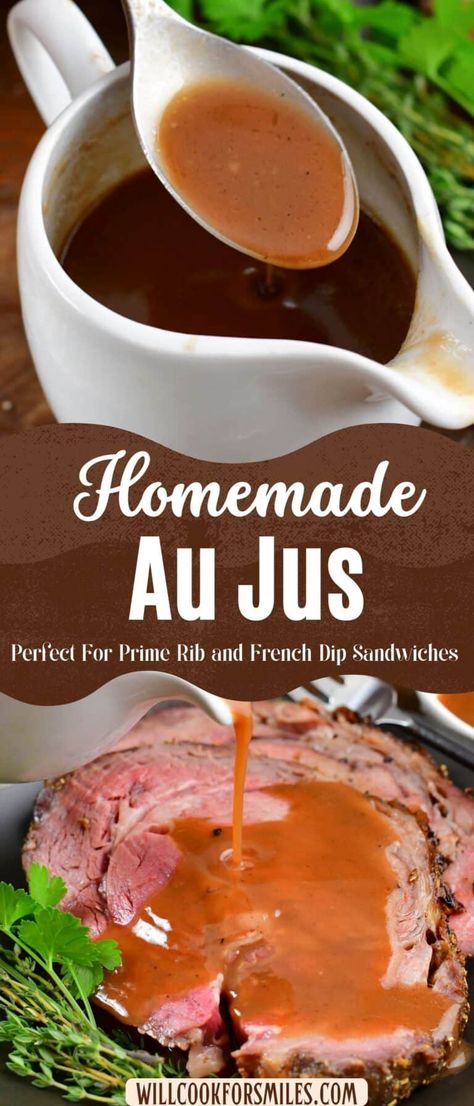 Beef French Dip, Roast Beef French Dip, Roast Beef Au Jus, Prime Rib Sauce, Prime Rib Au Jus, Beef Au Jus, Au Jus Recipe, Roast Gravy, Roast Beef Dinner