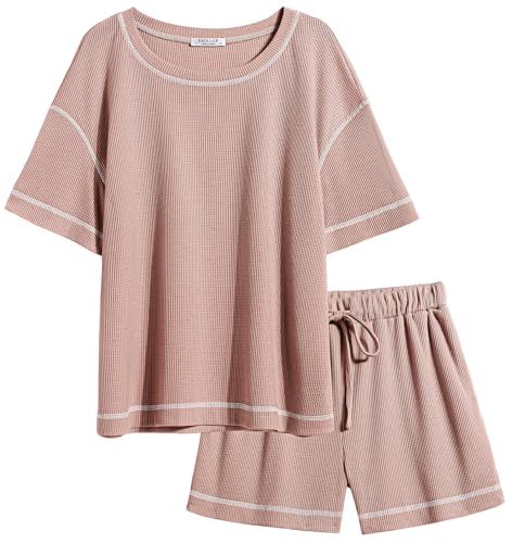 Limited-time deal: Ekouaer Lounge Sets for Women Waffle Knit Pajama Set 2 Piece Sets Outfit Loungewear Matching Set With Pockets Summer Lounge Set, Lounge Sets For Women, Two Piece Loungewear, Pajama Sets For Women, Knit Lounge Set, Sets Outfit, Pajamas For Women, 2 Piece Sets, Womens Tops Summer