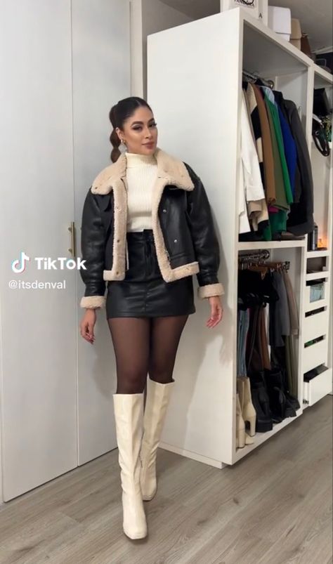 Rok Outfit, Outfit Botas, Nyc Fits, Classy Winter Outfits, Looks Country, Fashion Outfits Casual, Winter Fashion Outfits Casual, Cold Outfits, Shein Outfits