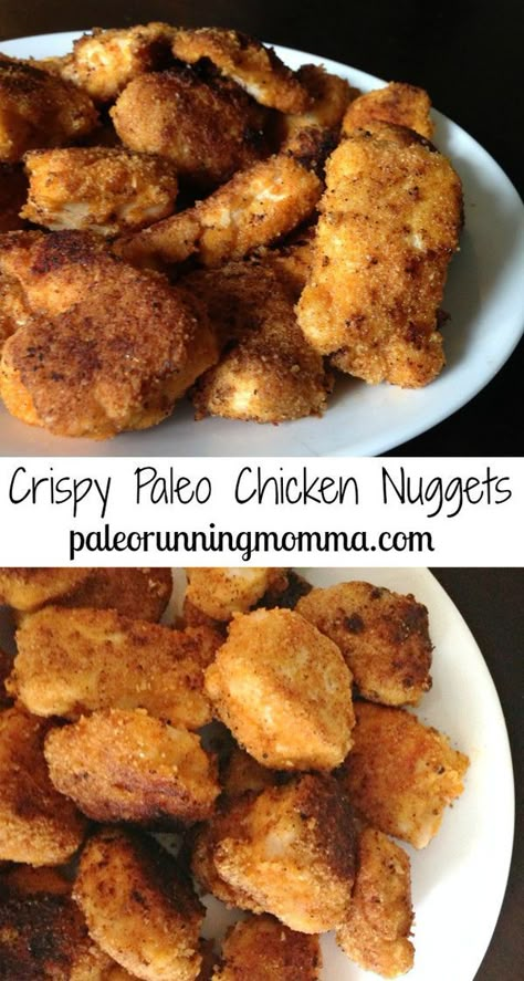 Paleo Chicken Nuggets, Chicken Food Recipes, Chicken Nugget Recipes, Nuggets Recipe, Paleo Meals, Paleo Lunch, Paleo Diet Recipes, Paleo Food, Paleo Chicken