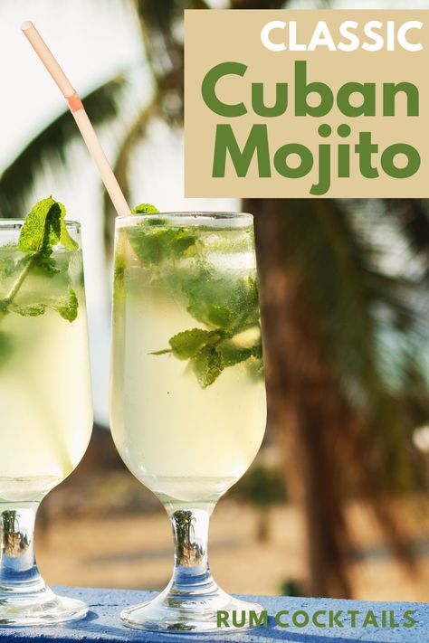 This classic Cuban drink is perfect for a summer party. This best Cuban Mojito rum cocktail is easy to make by the glass or pitcher for a crowd. This easy Mojito recipe makes fancy drinks with the fresh mint leaf garnish. Mojito Recipes Classic, Pitcher Of Mojito Recipe, Cuban Mojito Recipe, Easy Mojito, Mojito Recipe Pitcher, Best Rum Cocktails, Summer Mixed Drinks, Easy Mojito Recipe, Cuban Mojito