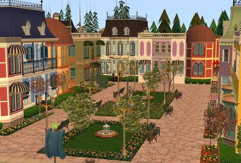 Mod The Sims - Victorian Town Square Minecraft Book Shop, Vampire Enhypen, Bill Wurtz, Sims Victorian, Minecraft Floor Designs, Renovated Victorian, Victorian City, Rocky Mountaineer Train, Victorian Town