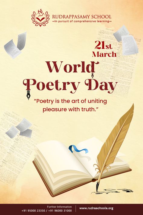 World Poetry Day Happy Poetry, National Poetry Day, World Poetry Day, Poetry Day, Unique Greeting Cards, Never Underestimate, Open Book, The Change, Poetry