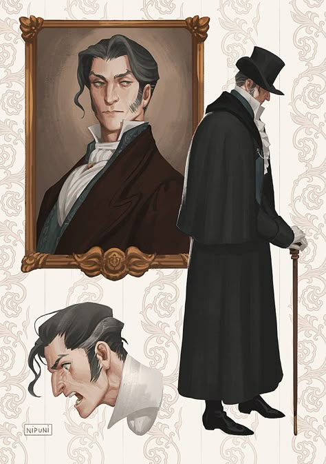 Victorian Character Design, Victorian Men, Victorian Man, Film Anime, Victorian Art, Phantom Of The Opera, Character Design References, The Opera, Freelance Illustrator