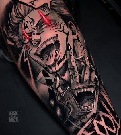 Reaper Dead Seal Naruto Tattoo, Sukuna Knee Tattoo, Monkey D Luffy Tattoo Design, Samari Tattoos For Men, Naruto Nine Tails Tattoo, Anime Geometric Tattoo, Men Cover Up Tattoos Ideas, Best Anime Tattoos For Men, Anime Tattoos For Men Sleeve