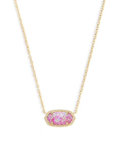 Kendra Scott Pink Necklace, Preppy Kendra Scott Necklace, Cute Kendra Scott Necklace, Pink Kendra Scott Necklace, Necklaces Kendra Scott, Pink Kendra Scott, Preppy Items, Elisa Gold Pendant Necklace, Elisa Pendant Necklace