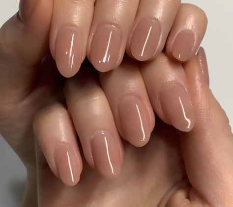 Jelly Nude Nails, Hard Gel Nails, Makeup Nails Designs, Hello Nails, Nude Nail Designs, Subtle Nails, Minimal Nails, Casual Nails, Blush Nails