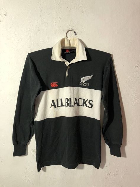 All Black Vintage Canterbury All Black Rugby Shirt | Grailed All Blacks Shirt Rugby, Vintage Nike Shirts, Vintage Rugby Shirt, Vintage Rugby Jersey, All Black Rugby, English Rugby, Rugby Uniform, Rugby Games, All Blacks Rugby