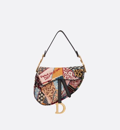 Saddle bag in embroidered canvas - Dior Cercei Din Lut Polimeric, Embroidered Clutch Bag, Best Leather Wallet, Womens Designer Bags, Dior Saddle, Embroidered Canvas, Dream Bags, Handbag Collection, Rene Caovilla