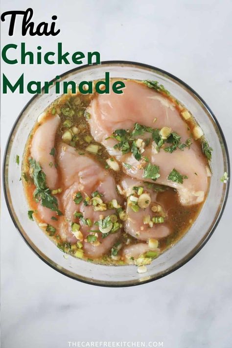 Thai Chicken Marinade, Simple Peanut Sauce, Asian Marinade For Chicken, Bbq Chicken Marinade, Chicken Breast Marinade, Asian Marinade, Healthy Thai Recipes, Grilled Chicken Marinade, Best Thai Food