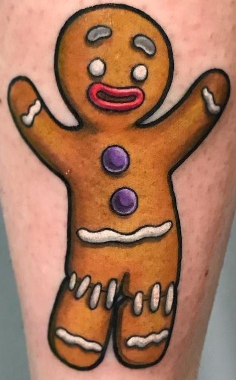 Gingerbread Man Tattoo, Man Tattoo, Best Tattoo, Gingerbread Man, Tattoos For Guys, Cool Tattoos, Tatting, Gingerbread, Tattoos