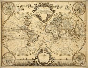 Carte geografique Star Catcher, Maps Aesthetic, Restoration Hardware Style, Antique World Map, Etiquette Vintage, World Map Poster, Map Vintage, Ship Drawing, Ancient Maps