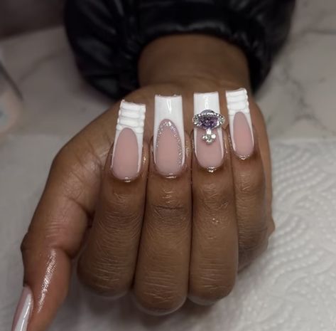 Short Acrylic Nails Crocodile, Croc Nails Acrylic, Croc Print French Tip Nails, Pink Croc Nails, Croc Nail Design, Croc Print Nails, Crocodile Nails, Croc Nails, 8th Grade Prom