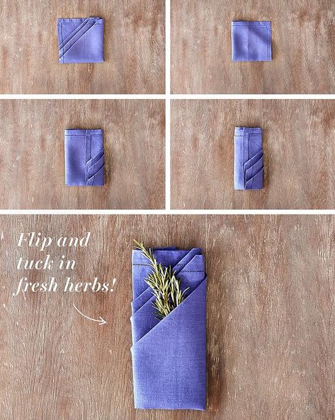 Cloth Folding Ideas, Napkin Folding Pocket, Shabbat Dinner Ideas, Napkin Origami, Creative Napkin Fold, Napkins Folding, How To Fold Napkins, Cloth Folding, Napkin Designs