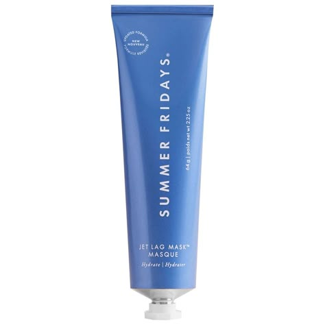 Jet Lag Mask + Moisturizer - Summer Fridays | Sephora Summer Fridays Jet Lag Mask, Summer Fridays Jet Lag, Jet Lag Mask, Mask For Dry Skin, Skincare Wishlist, Hydrating Face Mask, Overnight Mask, Favorite Skincare Products, Best Face Mask