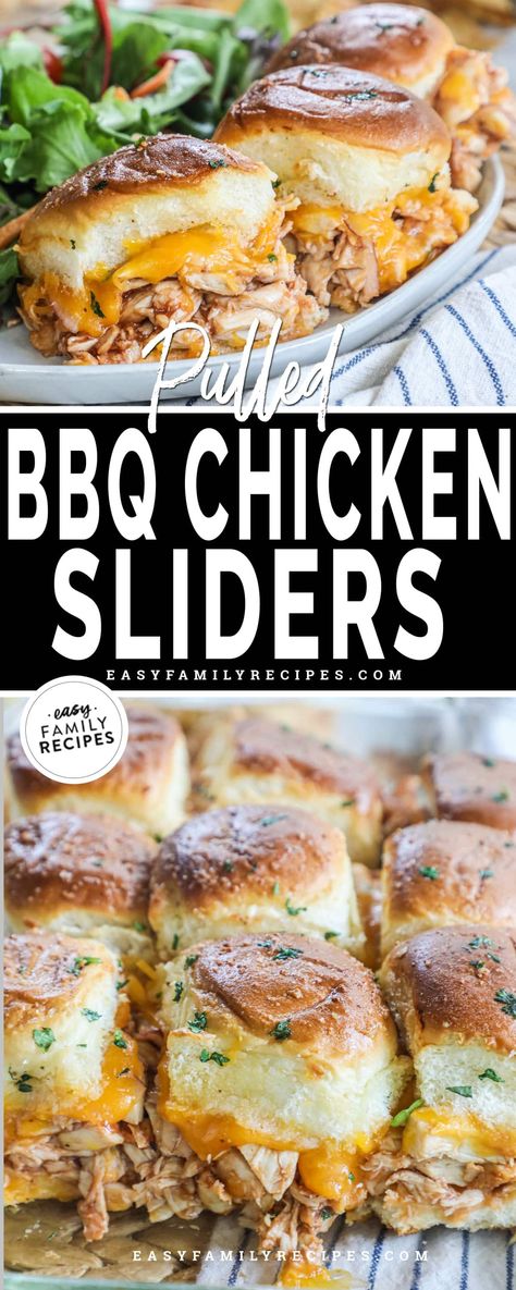 Chicken Sliders Recipes, Bbq Chicken Sliders Recipes, Pulled Bbq Chicken, Use Rotisserie Chicken, Sliders Recipes Hawaiian Rolls, Bbq Sliders, Slider Recipe, Sliders Recipes Chicken, Bbq Chicken Sliders