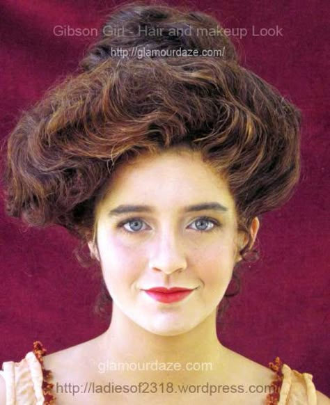 Edwardian Makeup styles Gallery | vintage makeup guide 1910 Makeup, 1900's Makeup, 1900s Hairstyles, 1800s Hairstyles, 1910 Hair, Gibson Girl Hair, Victorian Makeup, Period Makeup, Edwardian Hair