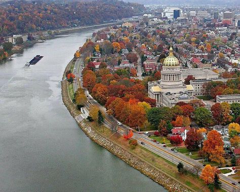 West Virginia State Capital Building, Charleston, WV. Photo by Jackie Hallinan. Towns In West Virginia, West Virginia Travel, West Va, Charleston West Virginia, Almost Heaven West Virginia, Take Me Home Country Roads, Charleston Wv, Virginia Travel, Country Roads Take Me Home