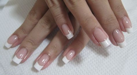 Love 'em!!!! White Tips, Squoval Nails, French Tip Acrylic Nails, Really Cute Nails, Square Acrylic Nails, Manicure Y Pedicure, Funky Nails, Dream Nails, French Tip Nails