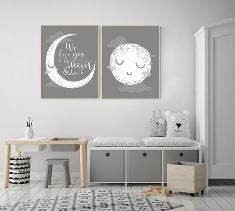 Grey nursery decor, gray nursery decor, sun and moon, grey, moon and stars nursery, gender neutral nursery wall art, sunshine, moon Neutral Baby Room, Nursery Gender Neutral, Grey Nursery Decor, Gray Nursery, Gender Neutral Nursery Decor, Clouds Nursery, Gold Nursery, Nursery Decor Neutral, Baby Room Art