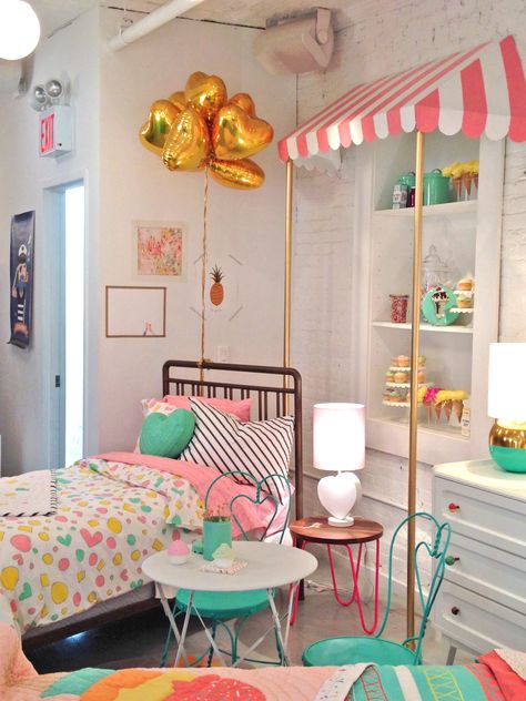 Oh Joy! for Nod. Candy Room Ideas, Candy Bedroom Theme, Girly Cafe, Candy Themed Bedroom, Candy Room, Cool Teen Bedrooms, Bedroom Kid, Dream Kids