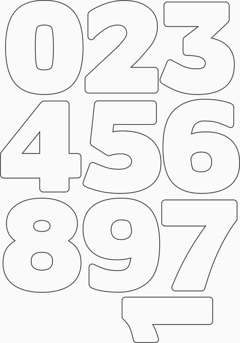 Fancy Numbers, Stencils Printables Templates, Royal Icing Templates, Football Coloring Pages, Old Baby Clothes, Quiet Book Templates, Number Stencils, Felt Crafts Patterns, Stencils Printables