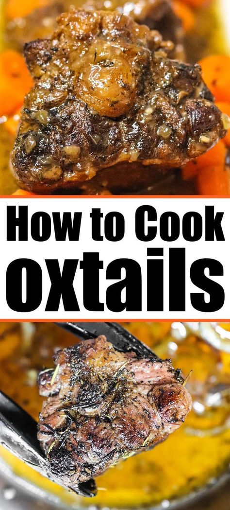 How to cook oxtails in the oven with vegetables perfectly. Dutch Oven oxtail baked and roasted to fork tender will make you want seconds. Best Oxtail Recipe, Oxtail Recipes Easy, Cooking Oxtails, Oxtail Stew Recipe, Beef Oxtail, Oxtail Recipe, Goat Recipes, Oxtail Soup, Oxtail Stew