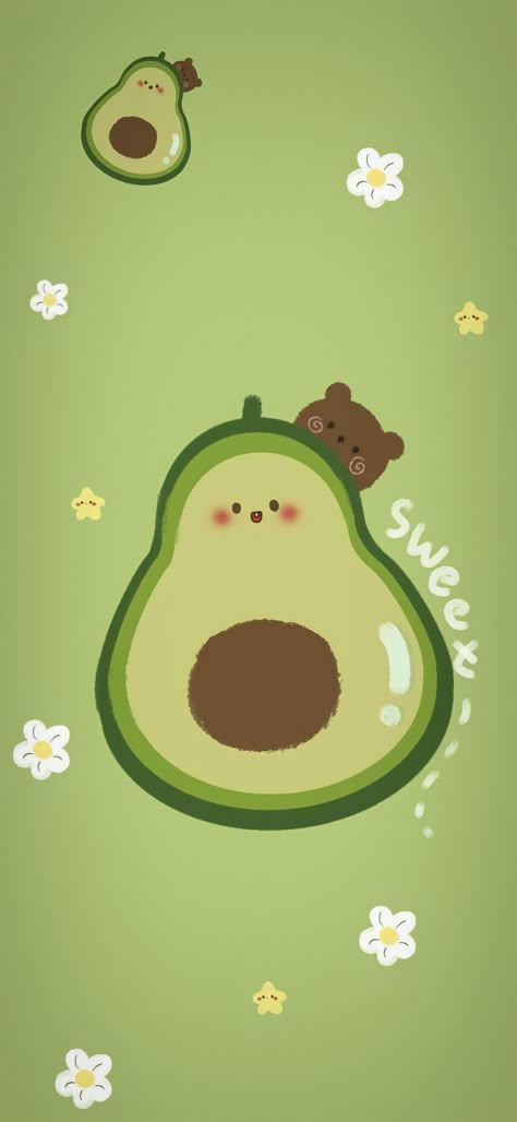 Cute Wallpapers Avocado, Avacados Aesthetic Wallpaper, Avacados Aesthetic, Avocado Wallpaper Aesthetic, Cute Avocado Wallpaper, Wallpaper Avocado, Avocado Wallpaper, Hello Kitty Wallpaper Hd, Cute Owls Wallpaper