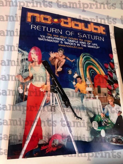 no doubt return of saturn promo poster gwen stefani collector item etsy wish list gift guide No Doubt Return Of Saturn, Album Promo Poster, No Doubt Poster, Return Of Saturn, Gwen Stefani No Doubt, Etsy Wishlist, Band Room, Promo Poster, No Doubt