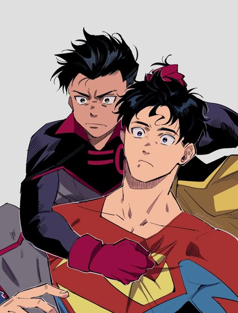 Damian And Jon, Damian X Jon, Superman X Batman, Jon Kent, Hiro Big Hero 6, Dc Fanart, Robin Comics, Super Sons, Superman Family