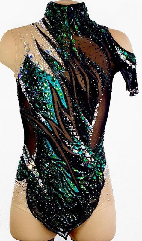 Acro Leotards, Green Leotard, Rhythmic Gymnastics Costumes, Leotards Gymnastics Rhythmic, Gymnastics Suits, Gymnastics Costumes, Rhythmic Gymnastics Leotards, Gymnastics Outfits, Skating Outfits