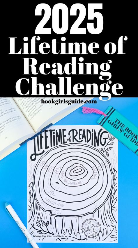 This 2025 Reading Challenge guides you through every decade of life, from childhood and teen years all the way through characters in their 90s & 100s. Read one book per month throughout the year from our curated list of book recommendations for each age range.   Reading challenge ideas, what to read in 2025 2025 Book Challenge, 2025 Reading Challenge, Reading Challenge Ideas, 100 Book Challenge, Ages And Stages, Reading Log Printable, Book Club Reads, Contemporary Novels, Challenge Ideas