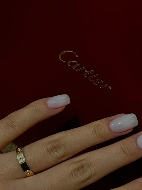 #cartier #ring #love #aesthetic Promise Ring Gold Band, Cartier Gold Band Ring, Engagement Rings Gold Cartier, Wedding Ring Sets Cartier, Gold Rings Cartier, Gold Ring Cartier, Cariter Ring, Cartier Ring With Diamond, Cartier Love Ring Diamond Pave