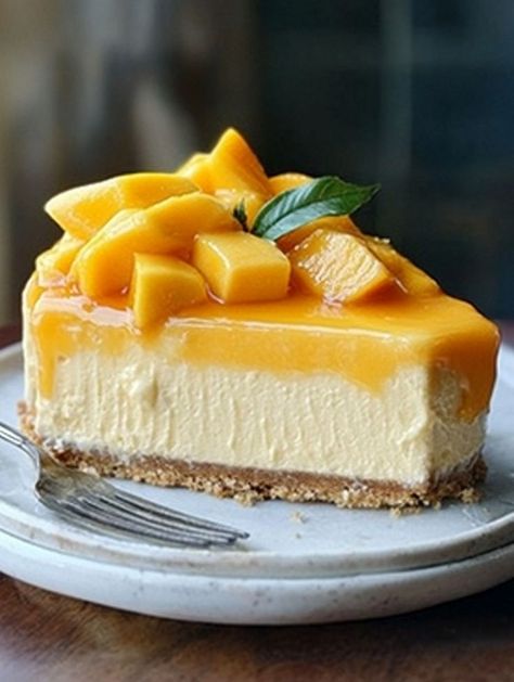 Mango Mousse Cake Paradise Cake Recipe, Low Calorie Cake Recipes, Mango Mousse Cake, Low Calorie Cake, Mousse Desserts, Mexican Casserole Recipe, Mousse Cake Recipe, Chocolate Peanut Butter Cheesecake, Mango Mousse