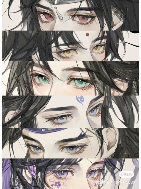 White Eyes Drawing, Eyes Art Reference, Male Eyes Drawing Reference, Manhwa Eyes, Male Eye Drawing Reference, Green Eyes Drawing, How To Draw Glasses, Mata Manga, Eyes Manga