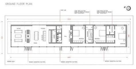 Rectangle House Plans, Vacation House Plans, Open House Plans, Shed House, Long House, Latest House Designs, Modern Barn House, Architectural Floor Plans, House Construction Plan