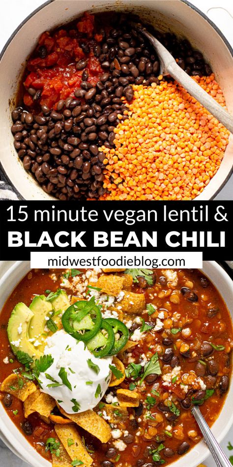 @natalia1992 wozyzy.com Black Bean Lentil, فاصوليا خضراء, Wraps Vegan, Chili Vegan, Lentil Chili, Vegan Lentil, Black Bean Chili, Vegan Black Bean, Resep Diet