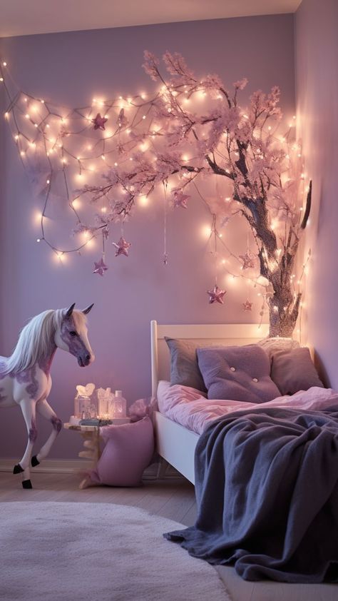 Kids Room Idea Girls Fairy Bedroom, Fairytale Bedroom, Organiser Cucina, Magical Bedroom, Fairy Bedroom, Fairy Room, Unicorn Bedroom, Unicorn Room, Toddler Girl Room