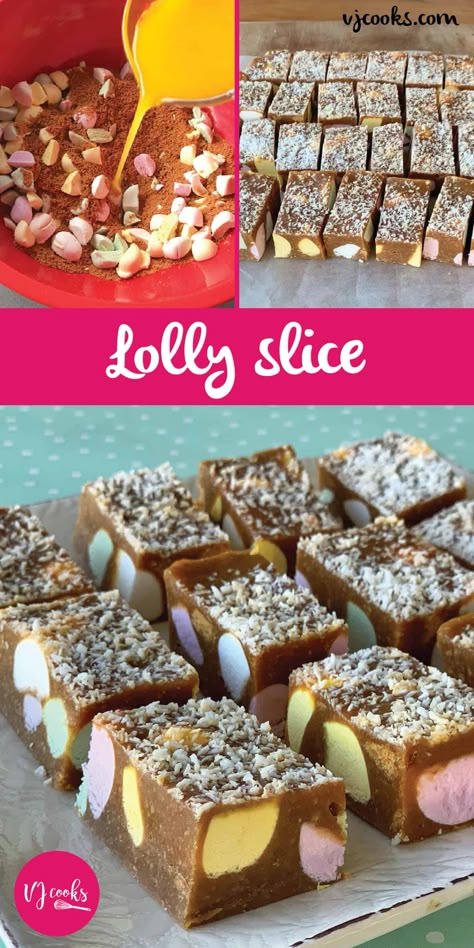 lolly slice Licorice Cake, Biscuits Butter, Vj Cooks, Lolly Cake, No Bake Slices, Desserts With Biscuits, Savory Cakes, Easy No Bake Desserts, Slices Recipes