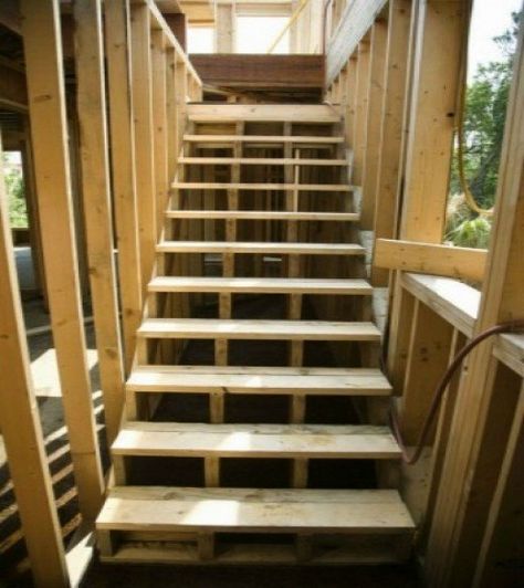 Dreaming Outloud, Build Stairs, Cabin Stairs, Cottage Build, Redo Stairs, Stairs Treads And Risers, Stair Plan, Parts Work, Stair Ideas