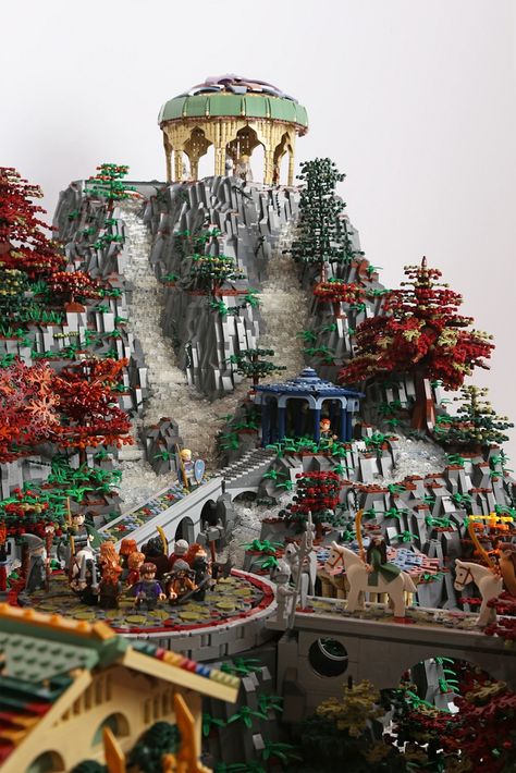 Lego Rivendell, Lego Mountain, Lego Lotr, Lego Lord Of The Rings, Lego Hacks, Lego Hobbit, Lego Poster, Lego Hogwarts, Lego Knights