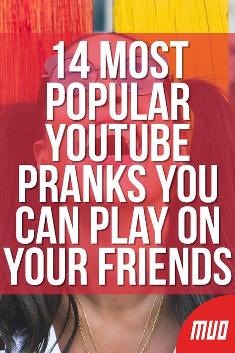 MakeUseOf.com — Technology, Simplified —  There’s nothing better than pranking your friends. YouTube is full of loads of prank idea videos that you can watch and get inspired for your next practical joke.  We’ve rounded up the best YouTube prank ideas for a variety of situations so that you can pull a good-natured prank on your friends, family, and colleagues.  #YouTube #Fun #Laughter #Humor #Joke #Prank #Google #OnlineVideo #Video Hotel Pranks On Friends, Pranks For Neighbors, Birthday Pranks For Adults Hilarious, Birthday Prank Ideas, Online Pranks On Friends, How To Prank Your Friends, Harmless Pranks For Friends, Youtube Prank Ideas, Halloween Pranks For Adults