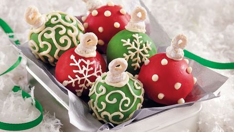 Cake Ball Ornaments Ornament Cake, German Chocolate Cake Mix, Cake Ball, Snowman Cake, Christmas Cake Pops, Pops Cake, Christmas Food Ideas, Baking Cocoa, Food Ornaments