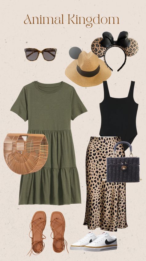 Animal Print Safari Outfit, Animal Kingdom Safari Outfit, Disneybound Outfits Animal Kingdom, Animal Kingdom Outfit Ideas Women, Disneybound Animal Kingdom, Animal Kingdom Bounding, Disney Safari Outfit, Disney Bounding Animal Kingdom, Disney Bound Animal Kingdom