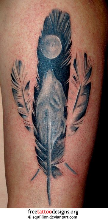 Cherokee Indian Tattoos, Cherokee Tattoos, Howling Wolf Tattoo, Wolf Tattoos For Women, Tattoo Feather, Indian Feather Tattoos, Indian Tattoos, Tattoo Wolf, American Indian Tattoos