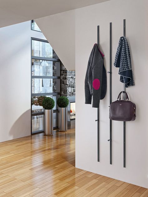 Entryway coat hooks