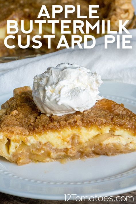 Buttermilk Custard Pie, Buttermilk Custard, Apple Custard Pie, Apple Custard, Buttermilk Pie, Buttermilk Recipes, Pie Pie, Pie In The Sky, Custard Pie